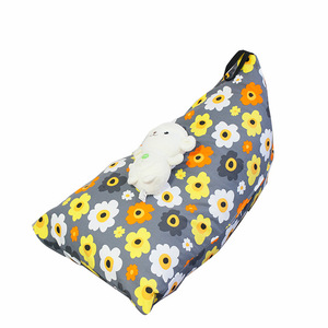 Pouf lavable sans remplissage Housse de canapé paresseux triangulaire ultra douce - Product Image 4