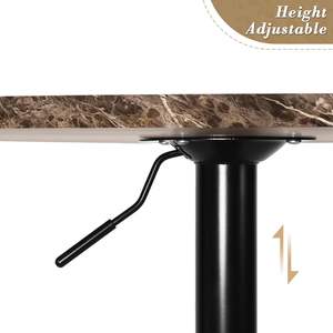 Vente à chaud en gros de meubles de <span class=keywords><strong>bar</strong></span> à domicile Tables de café hautes en bois avec base en métal élégante - Product Image 6