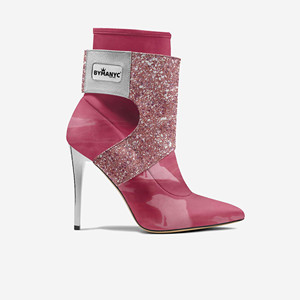 Bottines vegan à talon aiguille édition limitée BYMANYC New York Futurista Noir - Product Image 1