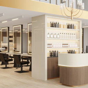 Présentoir élégant, moderne et personnalisé pour vitrine de bijoux avec éclairage LED Décoration d'intérieur de salon personnalisable Design - Product Image 3