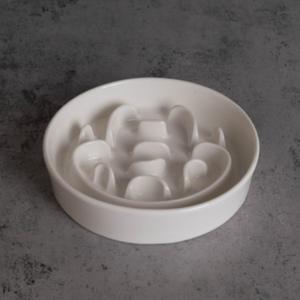 Mangkuk Makan Anjing Kucing 2-in-1 Keramik Solid Ramah Lingkungan Bahan Besi Pelindung Tulang Leher Pencegah Tersedak dan Terguling - Product Image 5