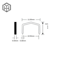 Lot de 5000 agrafes de bureau en acier galvanisé B8/4, B8/6, B8/8, B8/10, B8/12 pour l'école, la maison et le bureau