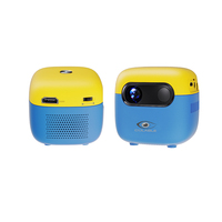 Mini projecteur DLP portable à LED avec mise au point automatique, batterie intégrée, 100 lumens, divertissement à domicile intelligent, carte SD R6