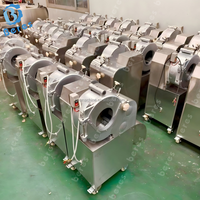Industriële groente- en fruit snijmachine voor ui, gember, zoete aardappel, wortel (in blokjes, dobbelstenen of kubussen)