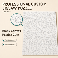 Puzzles Anime de Haute Qualité 500 Pièces pour Enfants, Boîte de Jeu Personnalisée, Jouet Éducatif Photo, Sublimation Blanche, 500 Pièces