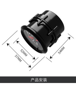 Qsf sincotech Racing tốc độ cao động cơ bước 2-inch 7-màu LED kỹ thuật số ống xả nhiệt độ đo màu đen 52mm do6369 - Product Image 4