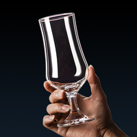 Logo personnalisé gobelet à tige courte verre à vin en cristal clair champagne verre à gobelet tulipe chopes de bière tasse pour bar