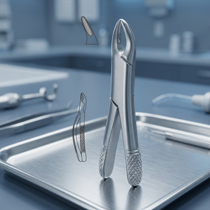 Forceps d'extraction dentaire Vitra Fig 150 S |   Cryer Children, Incisives supérieures, Bicuspides et racines |   Acier inoxydable |   Certifié CE - Product Image 3