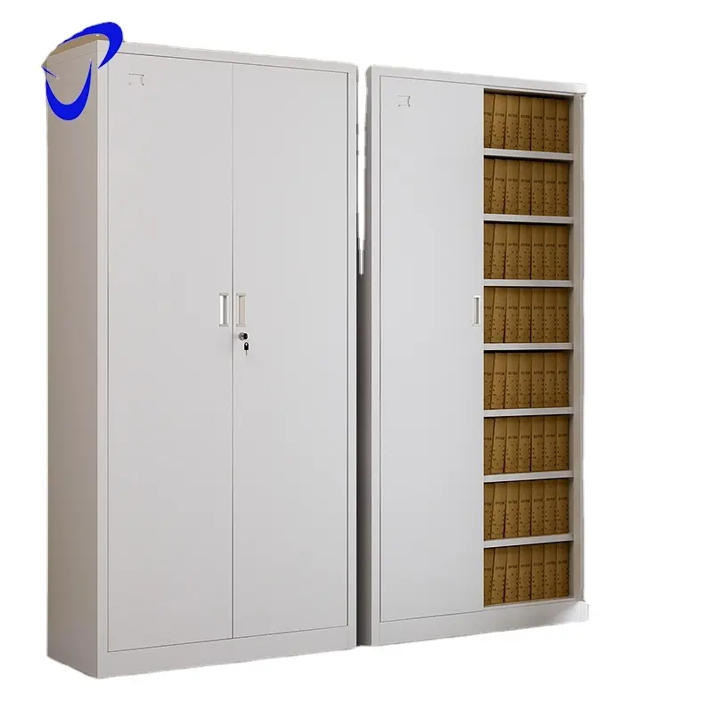 steel 2 swing door storage cabinet office furniture file cabinet wood bookshelf storage shelf bookcase modular cabinets