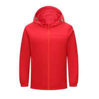 Veste coupe-vent chaude en polyester uni à capuche pour adultes - Vêtement d'extérieur unisexe pour l'automne/hiver