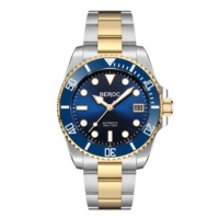 Montre automatique pour homme avec lunette en céramique bicolore, fabrication OEM personnalisée, étanche 300 m, montre de plongée, montre mécanique automatique