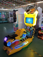 Simulateur de course automobile vidéo à écran LCD HD 22 pouces, mini-arcade à monnayeur pour divertissement intérieur pour enfants