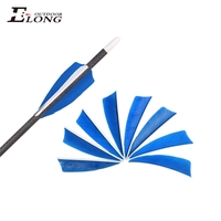 Plumes de dindon Elong Outdoor 3/4/5 pouces pour le plumeage d'arrows, accessoires pour flèches, plumes de couleur unie à coupe bouclée