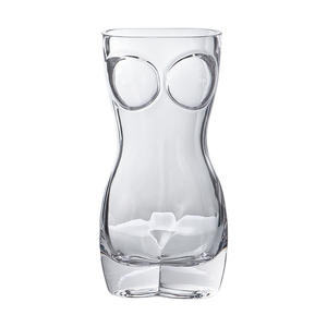 Chope à bière créative en verre cristal, en forme humaine, personnalisée et peinte, design artistique moderne, exclusive pour bars et KTV, motif Femme Héroïque, grande taille pour bière pression - Product Image 3