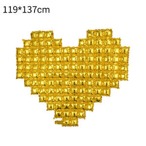 Globo grande en forma de corazón de amor, globo cuadrado de papel de aluminio para decoración de <span class=keywords><strong>fondo</strong></span> - Product Image 2