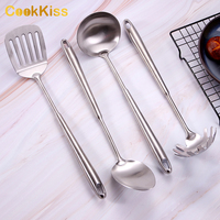LEHAO Accessoires de cuisine uniques en acier inoxydable 304, cuillère à soupe, ustensiles de table, spatule, outils de cuisson antiadhésifs