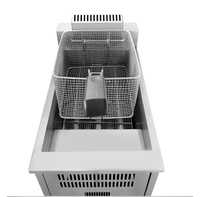 Équipement de fabrication de cuisine professionnelle automatique au gaz pour poulet frit et frites KFC, pour usage et vente en restauration.