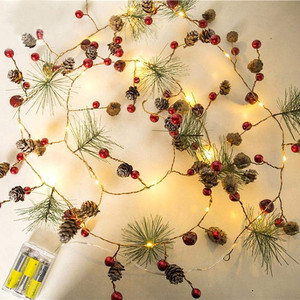 20 <span class=keywords><strong>LED</strong></span> 2M Tiên Dây Đồng <span class=keywords><strong>Led</strong></span> Thông <span class=keywords><strong>Cone</strong></span> Lights Vòng Hoa DIY Đèn Battery Powered Cây Giáng Sinh Trang Trí Ngoài Trời Chuỗi Ánh Sáng - Product Image 6