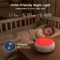 HiFiD 2026 Nouvelle Machine à Sons pour Bébé W50C avec Capteur de Pleurs Automatique, Veilleuse 8 Couleurs, Machine à Bruit Blanc Portable, Aide au Sommeil pour Nourrissons, BSCI