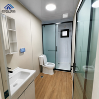 Casa Contenedor Expandible de Lujo de 20/40 pies con Acabado de Madera, Villa Modular Prefabricada de 2 Dormitorios para Residencia en Complejos Turísticos