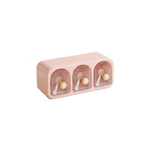 Wall Mounted Spice Container <b>Set</b> With Spoon <b>Drawer</b> Type For Kitchen Storage M Size <b>Plastic</b> Lid PP Material - Product Image 5