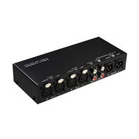 Commutateur de signal audio 3 entrées 3 sorties, sélecteur de ligne équilibrée, préamplificateur passif, contrôleur de volume pour enceintes avec interrupteur de silence et sortie casque