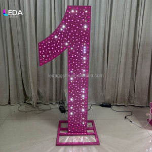 ป้ายไฟ LEDA LED หมายเลข 15 สีชมพู ตกแต่งงานปาร์ตี้ - Product Image 2