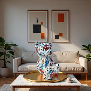 Hug Bear - Adorno de Resina con Forma de Oso de Dibujos Animados, Estilo Lujoso, para Habitación Infantil y Sala de Estar, Tamaño Pequeño - Product Image 5
