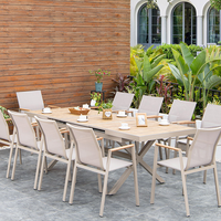Ensemble table à manger rétractable, mobilier de jardin, de maison, rétractable, 6 pièces