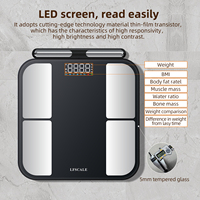 Báscula Digital Portátil para Medir la Grasa Corporal con Tecnología de Bioimpedancia, Capacidad de 180 kg, para Baño