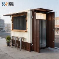 Kiosque de vente au détail en conteneur, magasin extérieur personnalisé pour les boissons, les desserts, les souvenirs et les services à emporter