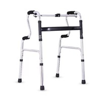 Déambulateur en alliage d'aluminium Songhui, réglable en hauteur sur 8 niveaux, pliable d'une seule main, aide à la marche pour personnes âgées avec patins antidérapants