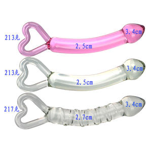 Pene de cristal en forma de corazón, Varita mágica para mujer, tapón Anal con cuentas, juguete sexual para adultos para masturbación de niñas - Product Image 5