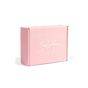 Оптовая продажа на заказ розовая Персонализированная почтовая рассылка по подписке бумажные коробки для почтовой рассылки подарочная упаковка картонная почтовая коробка