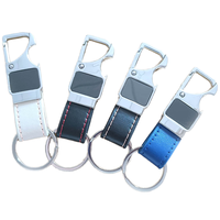 Sublimation de logo personnalisé porte-clés ébauches porte-clés en cuir mousqueton porte-clés ouvre-bouteille personnalisable en vrac