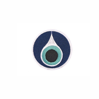Patchs brodés en tissu Blue Evil Eye sur fer personnalisé en gros