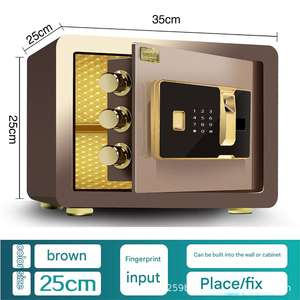 उच्च प्रदर्शन इलेक्ट्रॉनिक डिजिटल फिंगरप्रिंट लॉक बहु-रंग सुरक्षित जमा बॉक्स कस्टम लोगो समर्थन कोल्ड रोल्ड स्टील - Product Image 5