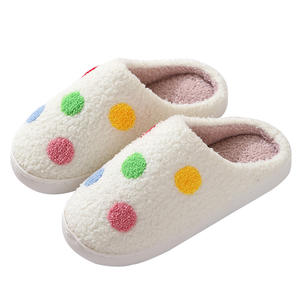Custom Fuzzy Home for Slippers for Men and Women Warm Flat Indoor Stars and Heart with Anti-Slip Open Toe for Winter - Product Image 5