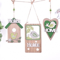 Papan Huruf Kayu Musim Semi Paskah Baru untuk Dekorasi Rumah dengan Desain Burung & Bunga