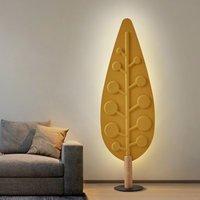 Feutre en forme de feuille créatif OEM formant des lampes sur pied modernes décoration intérieure lampadaire pour salon et chambre