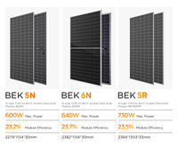 Panel Solar Bifacial de Doble Vidrio Tipo N de 600W para Módulos Fotovoltaicos de Media Celda, para Uso Residencial/Comercial en EE. UU. y Canadá