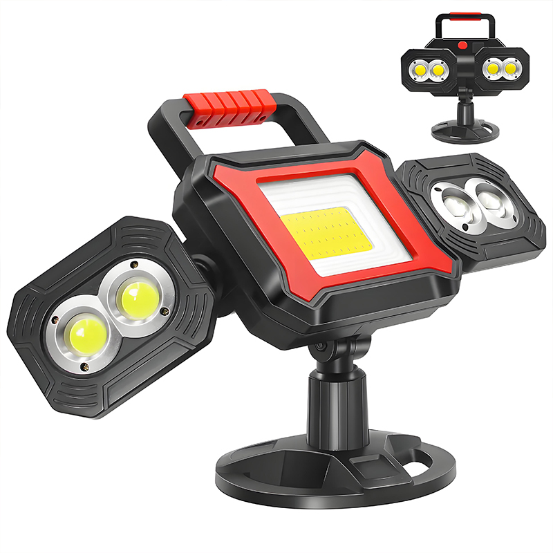 Portable Rechargeable Work Light Magnet Waterproof Adjustable COB Light Emergency Inspection for Car Repair Outdoor Camping
