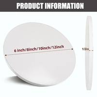 Tambours à Gâteau Ronds Épais de 1,27 cm, Robustes, Blancs, Base pour Pâtisserie en Carton Ondulé Professionnel à Bord Lisse et Droit