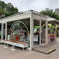 Container Mobile Pop-Up da 20 Piedi per Fast Food, Bar Caffè e Uso Commerciale, Casa Prefabbricata Modulare