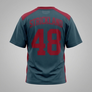 2026 Custom Logo Men's Red Gray Lacrosse Jersey V Neck Short Sleeve Mesh Breathable Team Number Sports Jersey For Men - Product Image 3