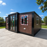 Maison préfabriquée extensible en conteneur avec structure en acier de 20 pieds ou 40 pieds, 1, 2, 3 ou 4 chambres, cuisine de luxe, maison portable, villa