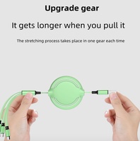 Benutzer definiertes einziehbares 3-in-1-Ladekabel 3-in-1-Telefon-Ladekabel 2A für Telefon 14 15 Micro-Typ-C-Flüssig silikon kabel