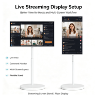Kios Layar Sentuh Putar 27 Inci Android Digital Signage 1920X1080 dengan Dudukan Lantai untuk Periklanan