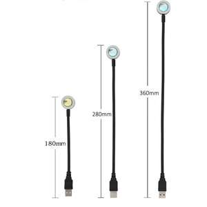 Lámpara LED de noche para coche, proyector de luz LED de arcoíris, proyección de Amanecer para dormitorio, decoración de pared, ambiental, ODM/OEM - Product Image 1