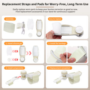 समायोज्य महिलाओं के पीले रंग की बीयूनियन सुधारकर्ता नॉब और 3 एंगल्ड प्लेट्स मध्यम स्ट्रैप टो 1 पीसी - Product Image 6